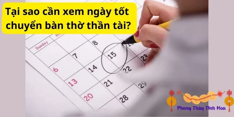 Tại sao cần xem ngày tốt chuyển bàn thờ thần tài?